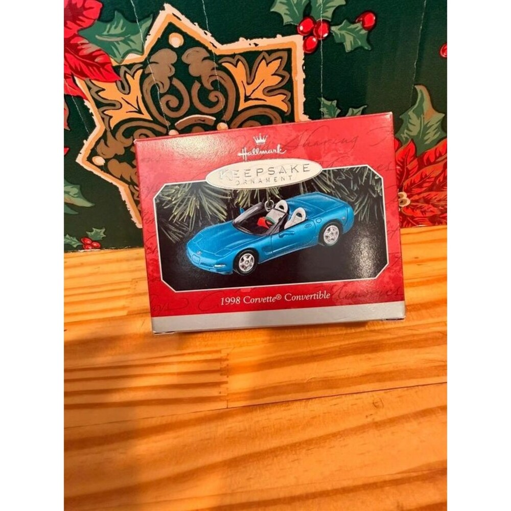 Hallmark 1998 Corvette Convertible Bright Blue Keepsake Ornament